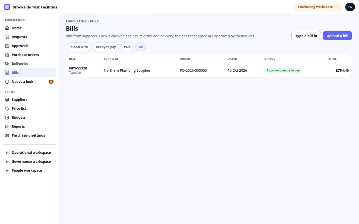 OmniSchema Purchasing: Bills checked before you pay