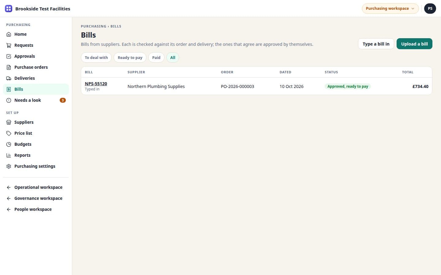 OmniSchema Purchasing: Bills checked before you pay