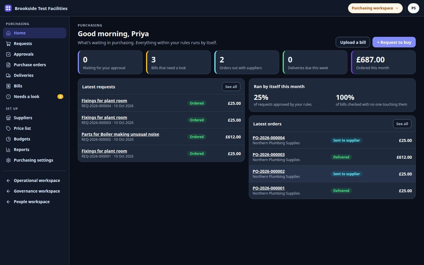 OmniSchema Purchasing: What's waiting, and what ran by itself
